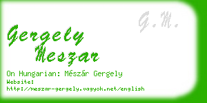 gergely meszar business card